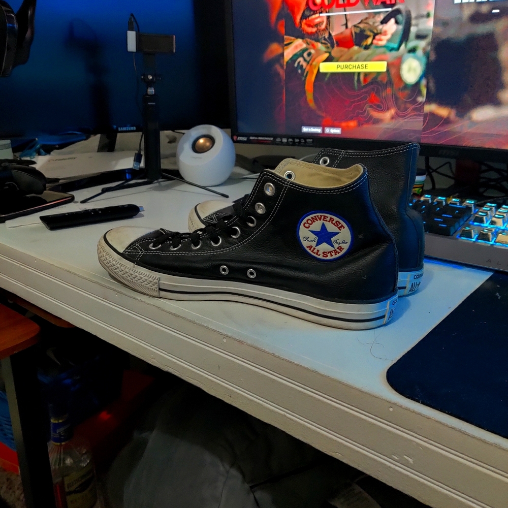 Leather converse chuck taylor black